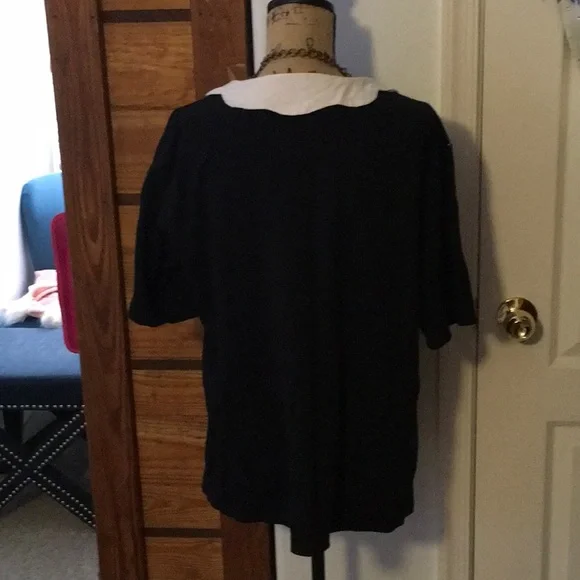 GOTH Skeleton Peter Pan collar tee - Picture 2 of 6